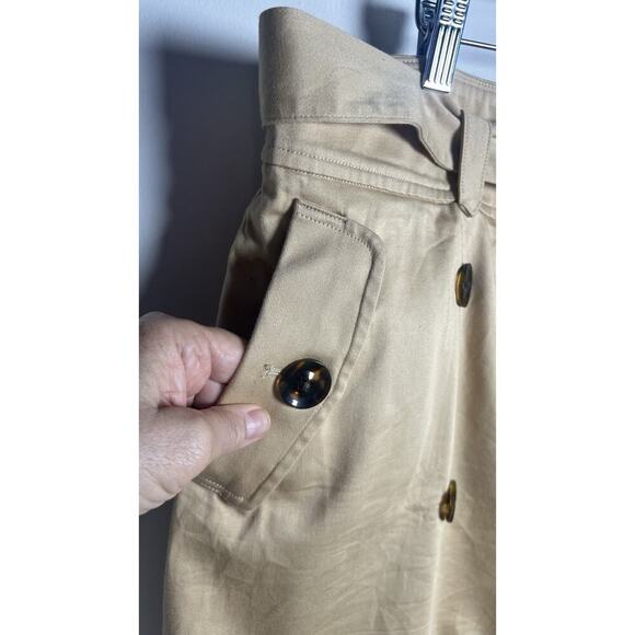 Spartina 449 Women’s Size 16 Danelle Twill Khaki Belted Button Details Skort EUC - Picture 9 of 15